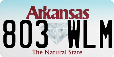 AR license plate 803WLM