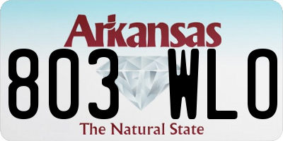 AR license plate 803WLO