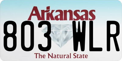 AR license plate 803WLR