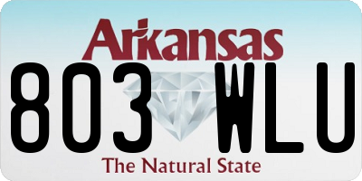 AR license plate 803WLU