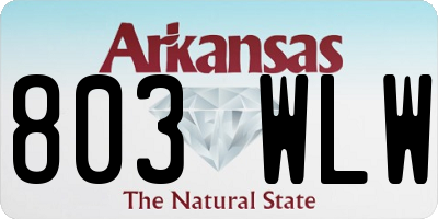AR license plate 803WLW