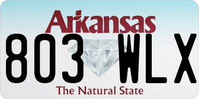 AR license plate 803WLX