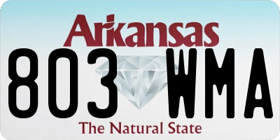 AR license plate 803WMA