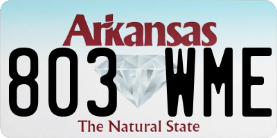 AR license plate 803WME