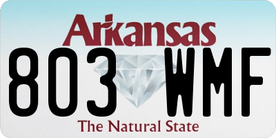 AR license plate 803WMF