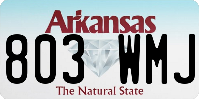 AR license plate 803WMJ