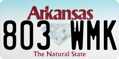 AR license plate 803WMK