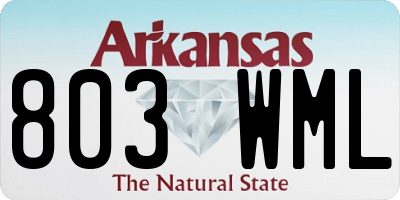 AR license plate 803WML