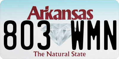 AR license plate 803WMN