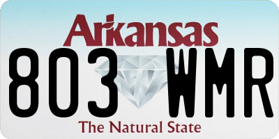 AR license plate 803WMR