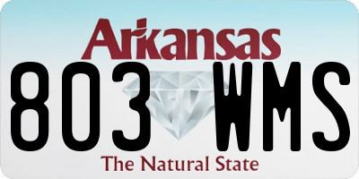 AR license plate 803WMS