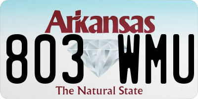 AR license plate 803WMU