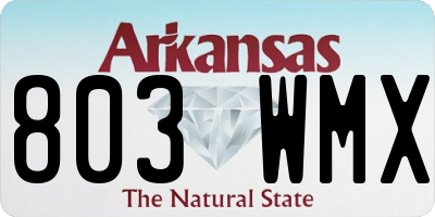 AR license plate 803WMX