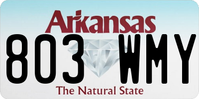 AR license plate 803WMY