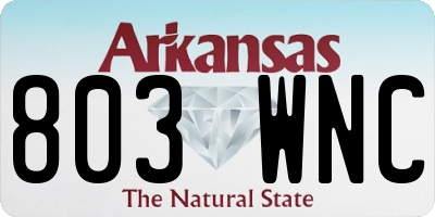 AR license plate 803WNC