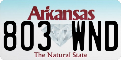AR license plate 803WND