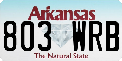 AR license plate 803WRB