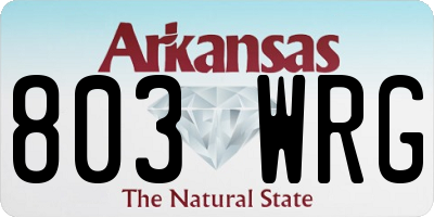 AR license plate 803WRG