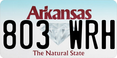 AR license plate 803WRH