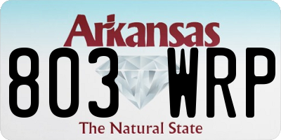 AR license plate 803WRP