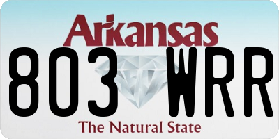 AR license plate 803WRR