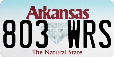 AR license plate 803WRS