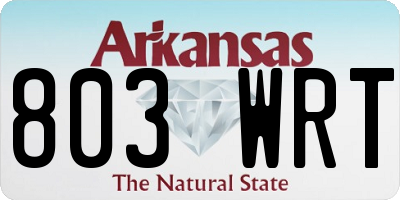AR license plate 803WRT