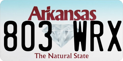 AR license plate 803WRX