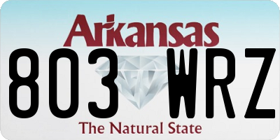 AR license plate 803WRZ