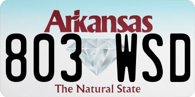 AR license plate 803WSD
