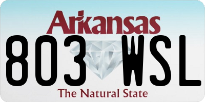 AR license plate 803WSL