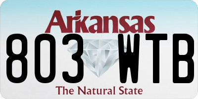 AR license plate 803WTB