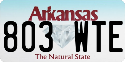 AR license plate 803WTE