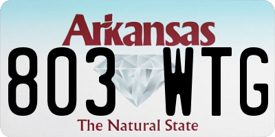 AR license plate 803WTG