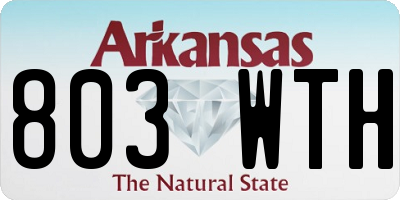 AR license plate 803WTH