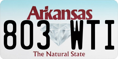 AR license plate 803WTI