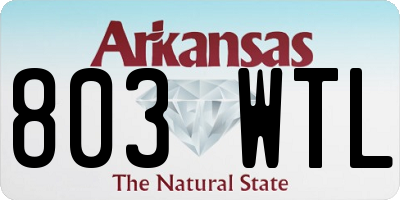 AR license plate 803WTL