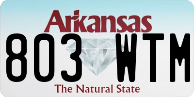 AR license plate 803WTM