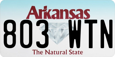 AR license plate 803WTN