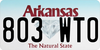 AR license plate 803WTO