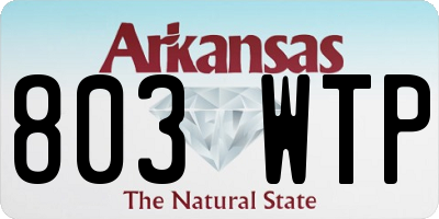 AR license plate 803WTP