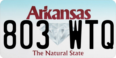 AR license plate 803WTQ