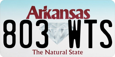 AR license plate 803WTS