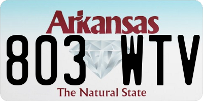 AR license plate 803WTV