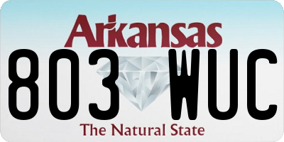AR license plate 803WUC