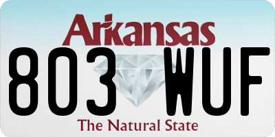 AR license plate 803WUF