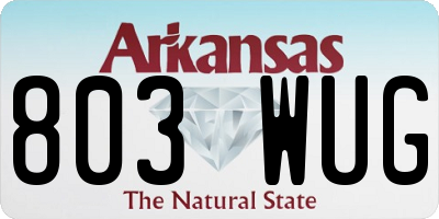 AR license plate 803WUG