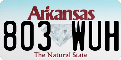 AR license plate 803WUH