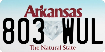 AR license plate 803WUL
