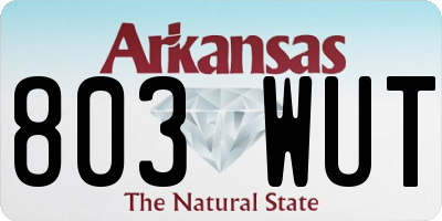 AR license plate 803WUT